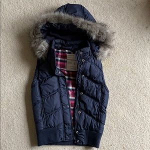 navy blue vest